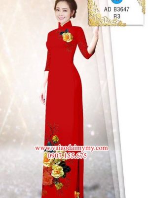 Vải áo dài Hoa hồng AD B3647 14