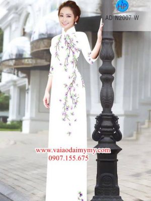 Vải áo dài Hoa Đào nhẹ xinh AD N2007 18