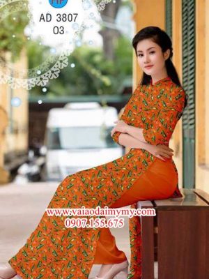 Vải áo dài Hoa nhỏ xinh AD 3807 17