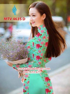 Vải áo dài hoa hồng đều AD MTV 4635 15