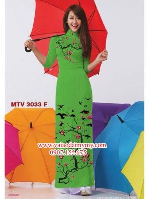 Vải áo dài hoa đào AD MTV 3033 19