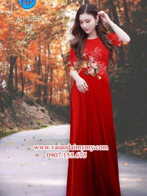 Vải áo dài Hoa hồng AD 5259 15