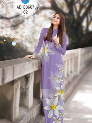Vải áo dài Hoa in 3D AD B3607 18