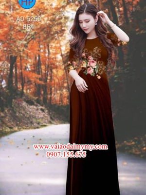 Vải áo dài Hoa hồng AD 5259 13