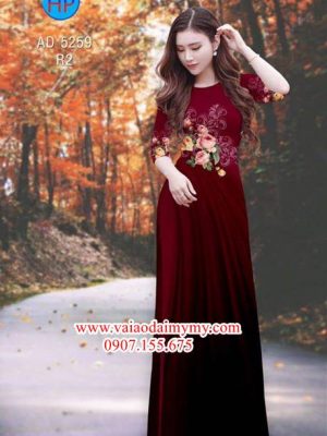 Vải áo dài Hoa hồng AD 5259 14
