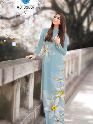 Vải áo dài Hoa in 3D AD B3607 16