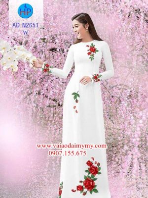 Vải áo dài Hoa hồng AD N2651 16
