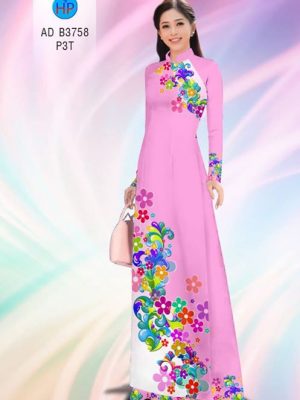 Vải áo dài Hoa in 3D AD B3758 14