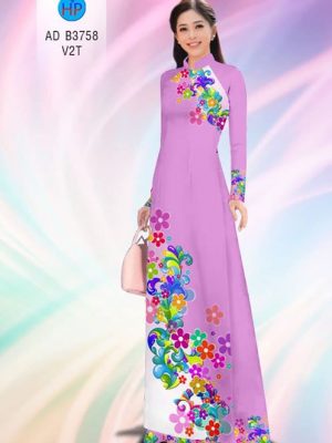 Vải áo dài Hoa in 3D AD B3758 16