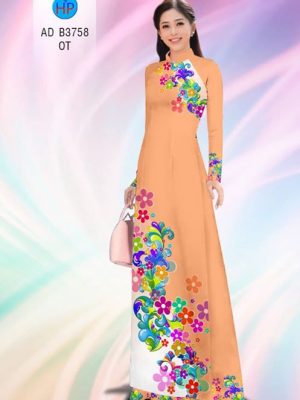 Vải áo dài Hoa in 3D AD B3758 24