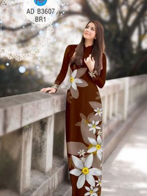 Vải áo dài Hoa in 3D AD B3607 19