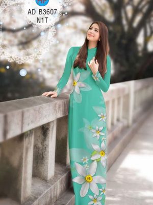 Vải áo dài Hoa in 3D AD B3607 15