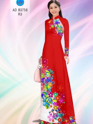 Vải áo dài Hoa in 3D AD B3758 18