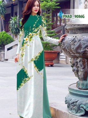 Vải áo dài hoa đẹp AD PHAD 9086 15