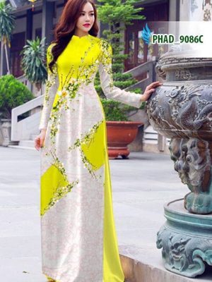Vải áo dài hoa đẹp AD PHAD 9086 19