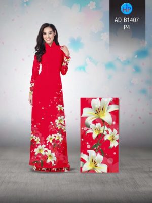 Vải áo dài Hoa lily AD B1407 14