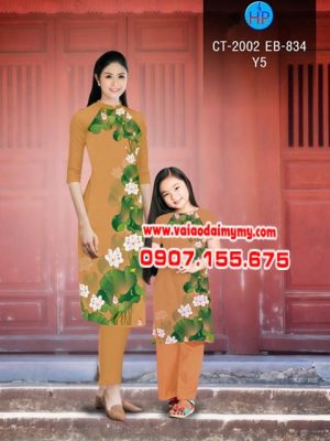 Vải áo dài Cách tân mẹ và bé hoa Sen AD CT 2002 - EB 834 14