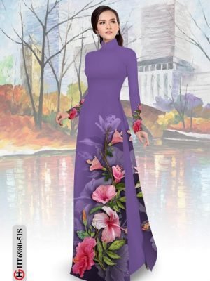 vai ao dai dep hoa 3d truyen thong rat dep 09517