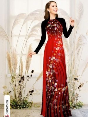 vai ao dai hoa 3d truyen thong dep 140469