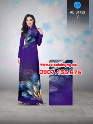 Vải áo dài Hoa ảo 3D AD B1858 14