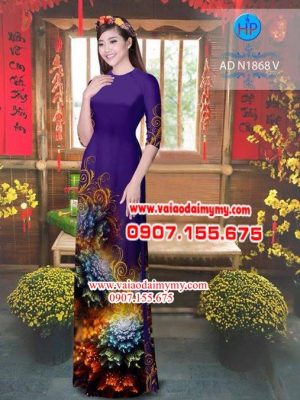 Vải áo dài Hoa ảo 3D AD N1868 14