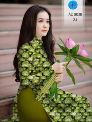 Vải áo dài hoa bồ công anh AD 8038 30