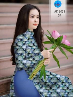 Vải áo dài hoa bồ công anh AD 8038 29