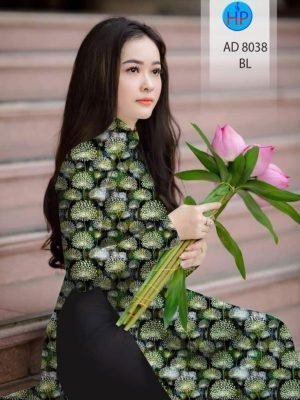 Vải áo dài hoa bồ công anh AD 8038 27