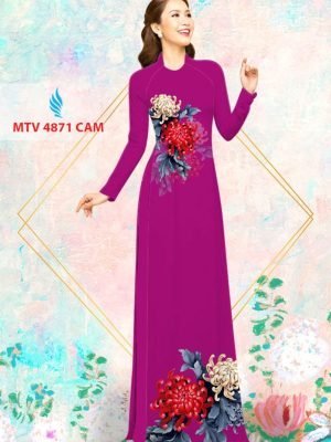 Vải áo dài hoa cúc AD MTV 4871 35