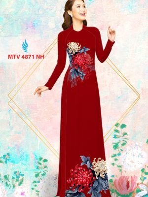 Vải áo dài hoa cúc AD MTV 4871 46