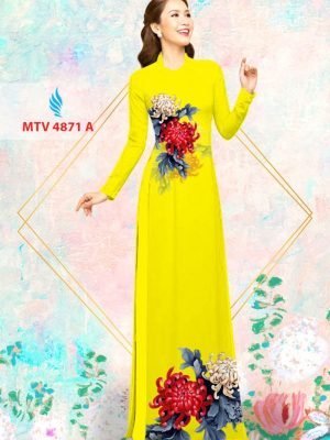 Vải áo dài hoa cúc AD MTV 4871 33