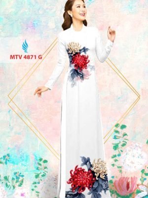 Vải áo dài hoa cúc AD MTV 4871 38