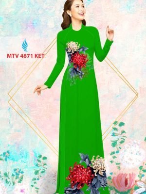 Vải áo dài hoa cúc AD MTV 4871 42
