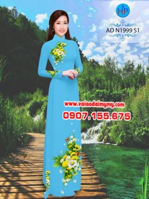 Vải áo dài Hoa Cúc xinh AD N1999 14