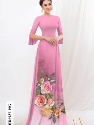 vai ao dai hoa hong co truyen dang hot 89375