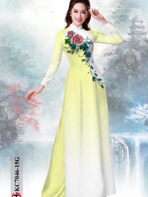 vai ao dai hoa hong dang ngoc dep 24158