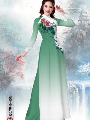 vai ao dai hoa hong duyen dang thanh lich 164113