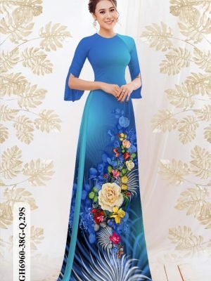 vai ao dai hoa hong shop my my dep 702195