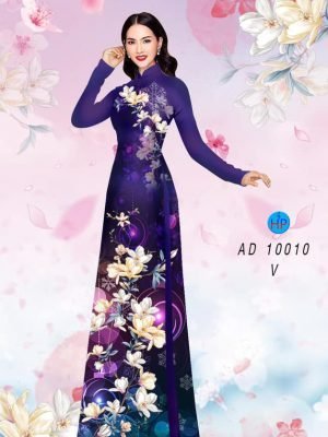 Vải áo dài hoa in 3D AD 10010 26