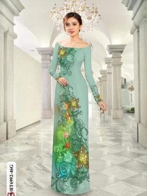 vai ao dai hoa in 3d dang ngoc cuc hot 65211