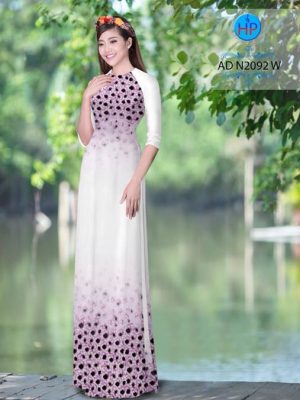 Vải áo dài Hoa in 3D đẹp sang AD N2092 14