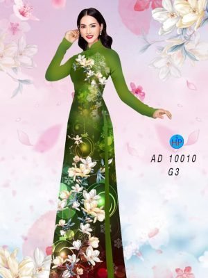 Vải áo dài hoa in 3D AD 10010 21