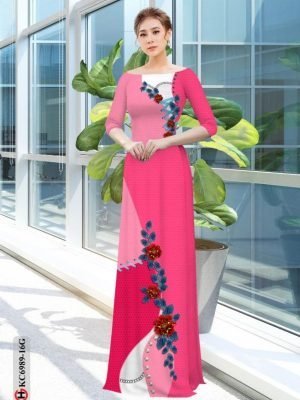 vai ao dai hoa in 3d duyen dang long lanh 107387