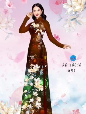 Vải áo dài hoa in 3D AD 10010 31