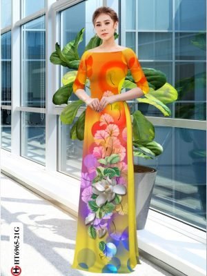 vai ao dai hoa in 3d duyen dang phong cach 63957