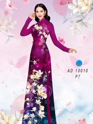 Vải áo dài hoa in 3D AD 10010 24