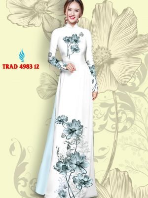 Vải áo dài hoa in 3D AD TRAD 4983 8