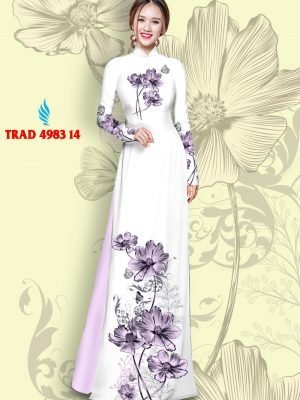 Vải áo dài hoa in 3D AD TRAD 4983 9