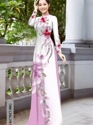 vai ao dai hoa in 3d rat duyen rat dep 830131