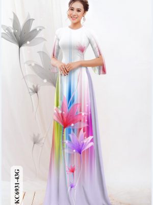 vai ao dai hoa in 3d rat re rat dep 25159